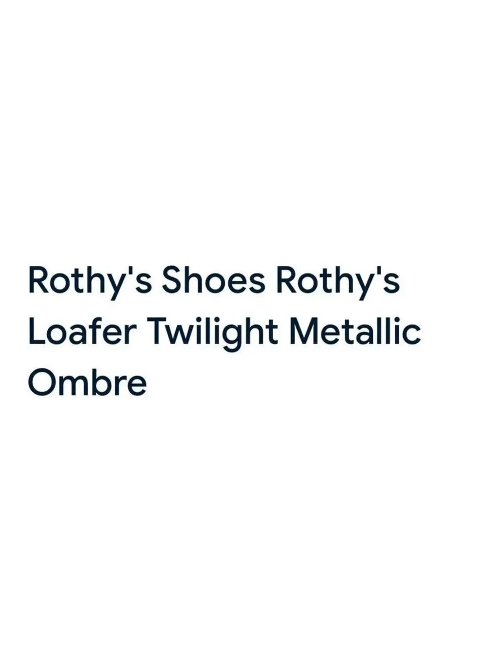 Women's Rothy's Loafer Twilight Metallic Ombre Flats Size 9 Black Silver